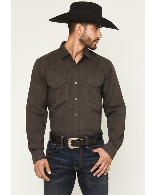 Black 1978® Men's Cluny Tonal Striped Long Sleeve Button-Do | Cody James Clothing