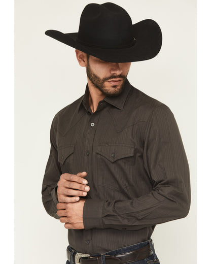 Black 1978® Men's Cluny Tonal Striped Long Sleeve Button-Do | Cody James Clothing
