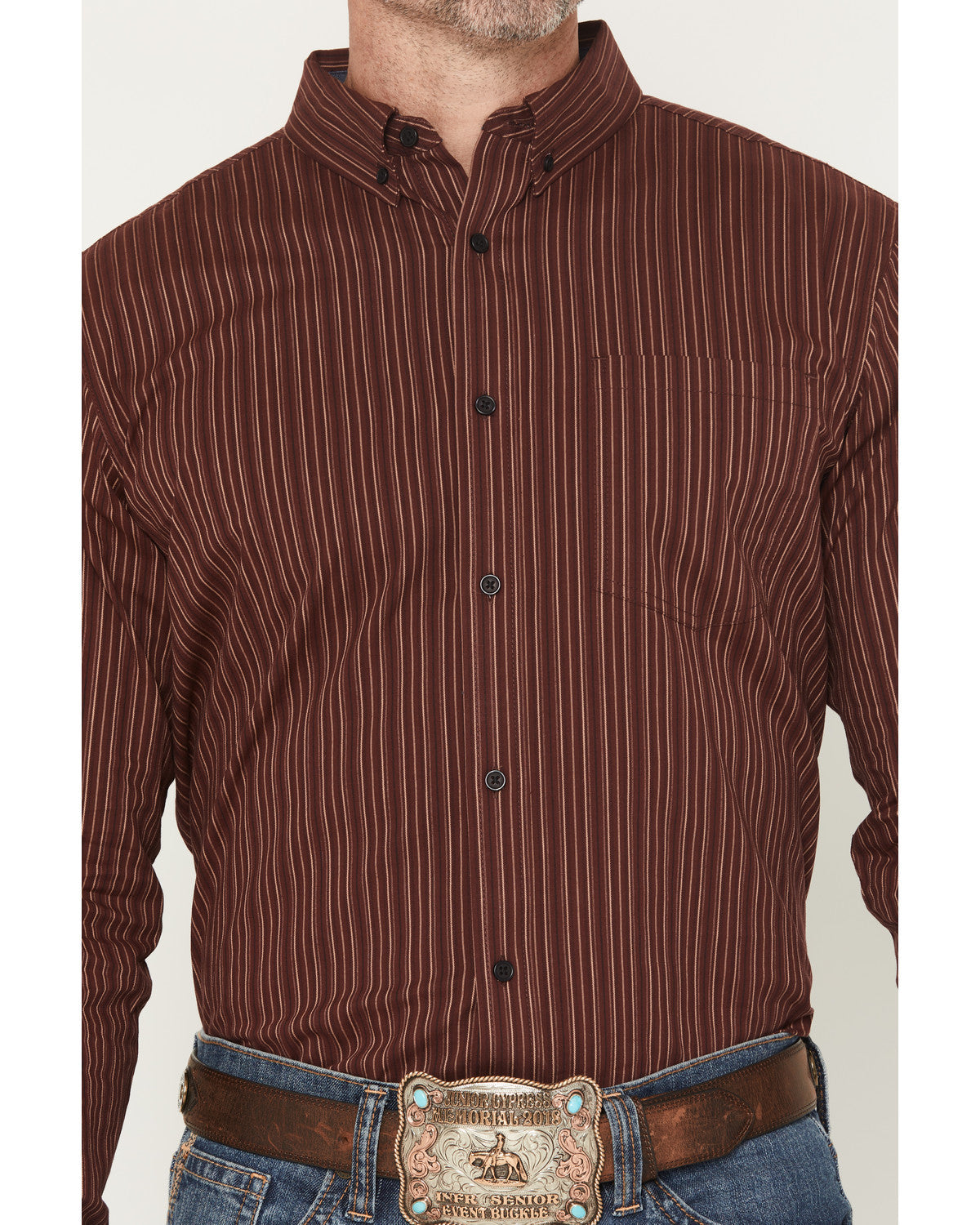 Men's Wildfire Stripe Print Long Sleeve Button-Down Stretch | Cody James Clothing