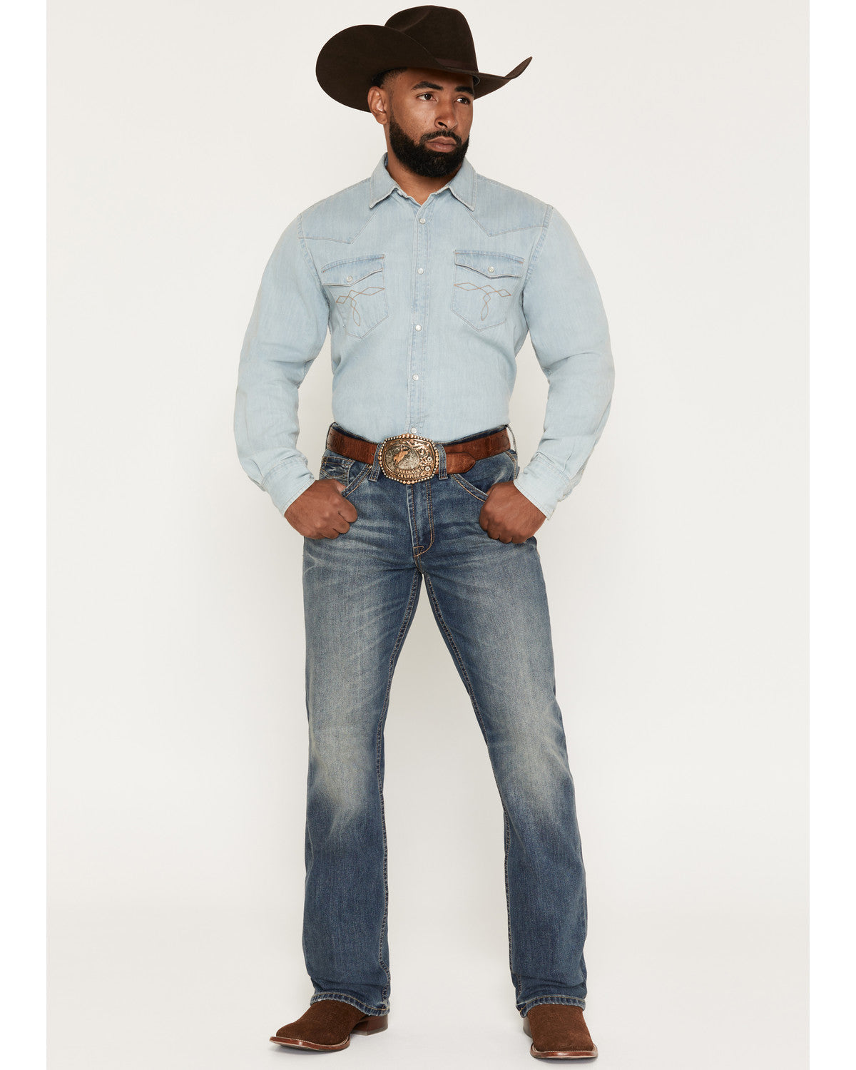Men's Denver Wash Wyatt Slim Bootcut Stretch Denim Jeans | Cody James Clothing