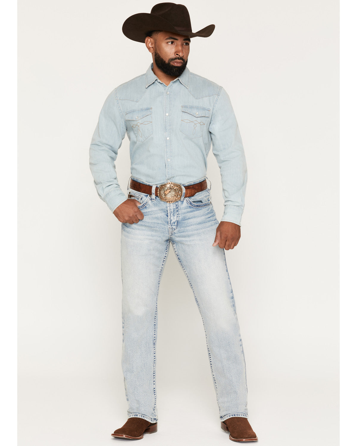 Men's Austin Wash Yukon Relaxed Straight Stretch Denim Jean | Cody James Clothing