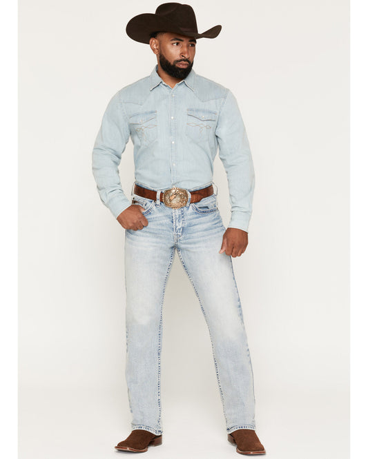 Men's Austin Wash Yukon Relaxed Straight Stretch Denim Jean | Cody James Clothing