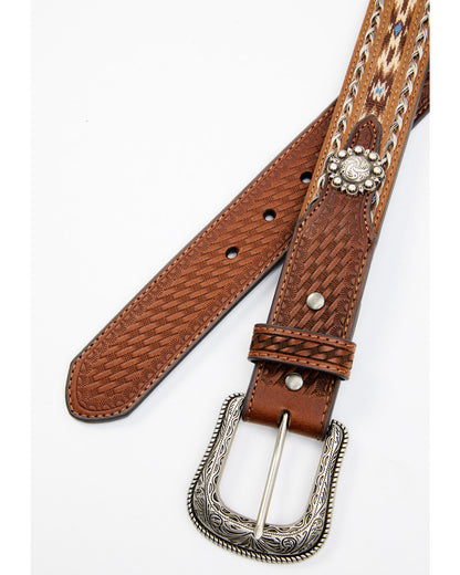 Men's Southwestern Concho Ribbon Inlay Belt | Cody James Accessories