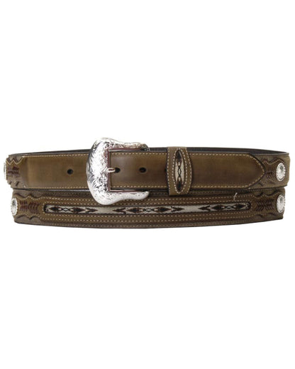Men's Ribbon Inlay Leather Belt | Cody James Accessories