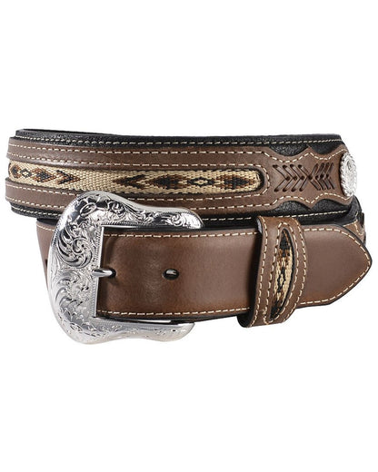 Men's Ribbon Inlay Leather Belt | Cody James Accessories