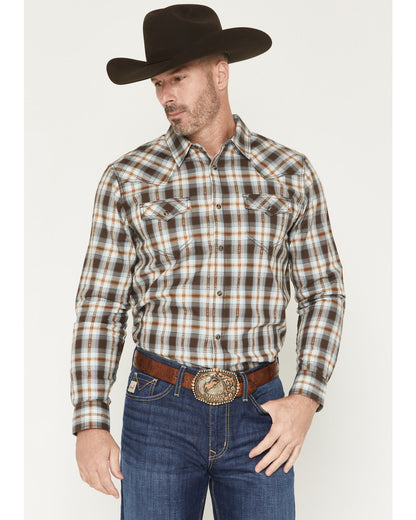 The American Cowboy Southwestern Plaid Print Long Sleeve Sn | Cody James Clothing
