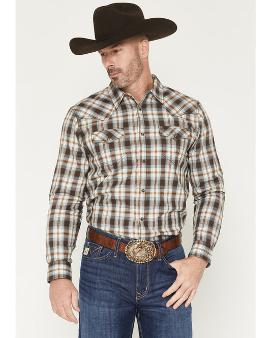 The American Cowboy Southwestern Plaid Print Long Sleeve Sn | Cody James Clothing