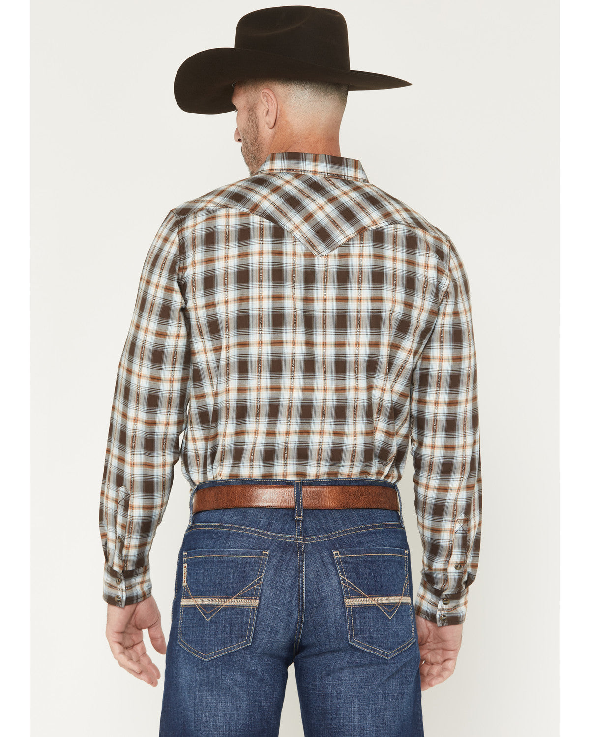 The American Cowboy Southwestern Plaid Print Long Sleeve Sn | Cody James Clothing