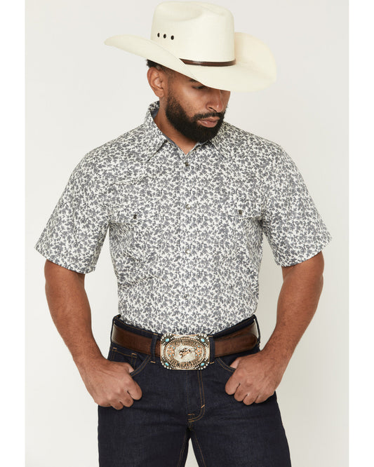 Men's Flynn Floral Print Short Sleeve Snap Western Shirt | Cody James Clothing