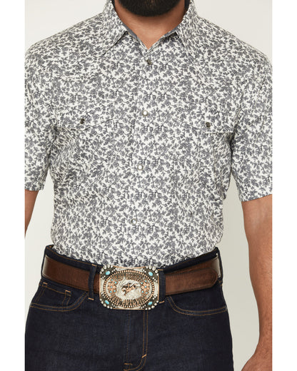 Men's Flynn Floral Print Short Sleeve Snap Western Shirt | Cody James Clothing