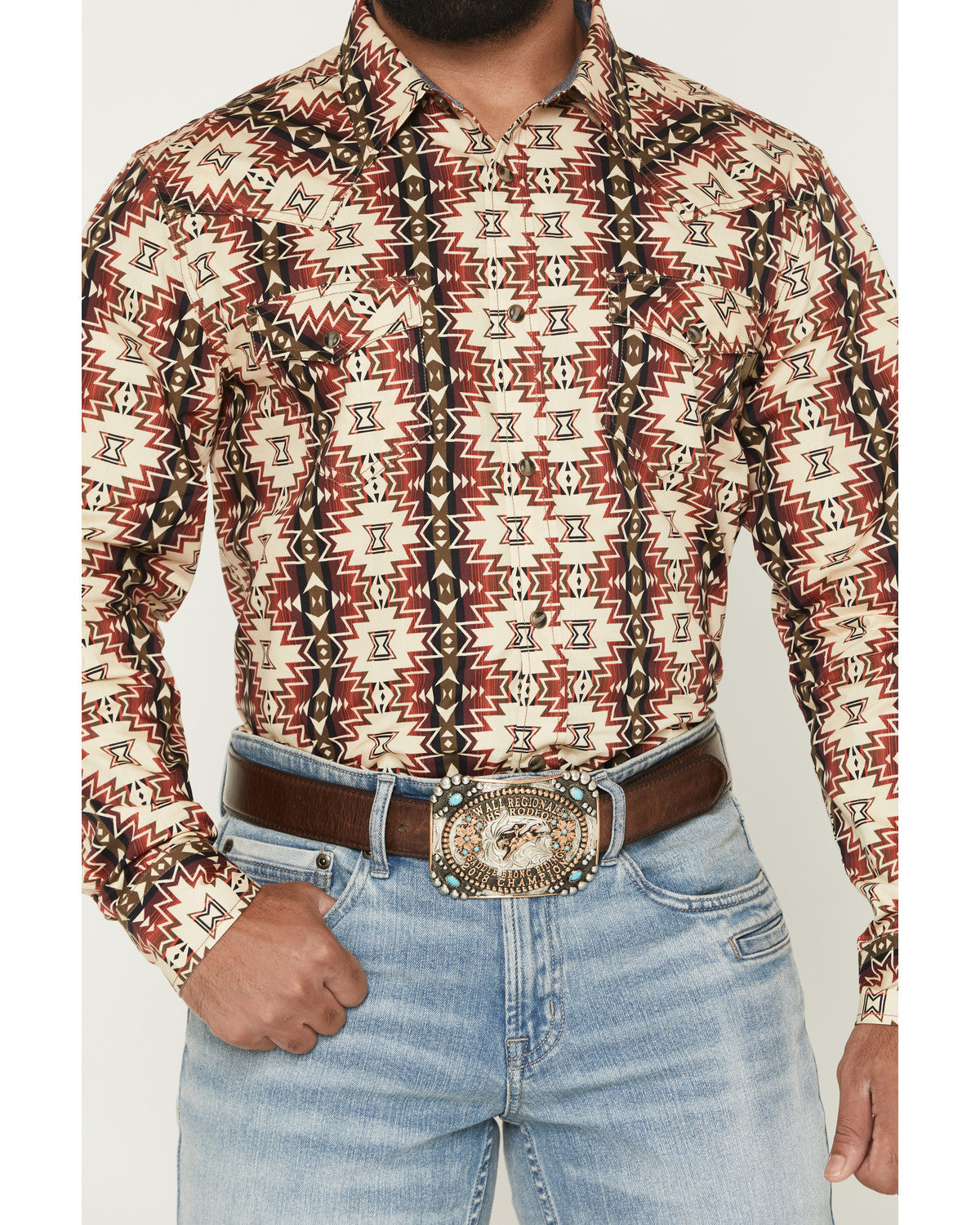 Men's Thatcher Southwestern Print Long Sleeve Snap Western | Cody James Clothing