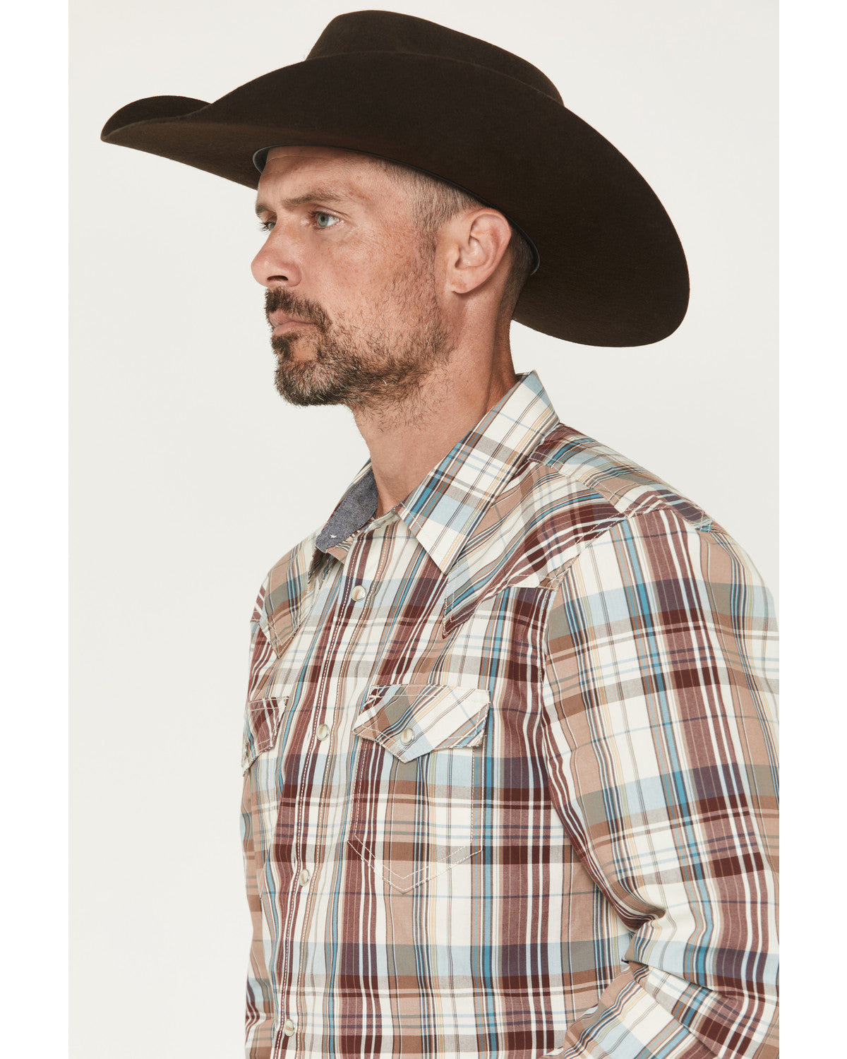 Men's Ridge Rider Plaid Print Long Sleeve Snap Western Shir | Cody James Clothing
