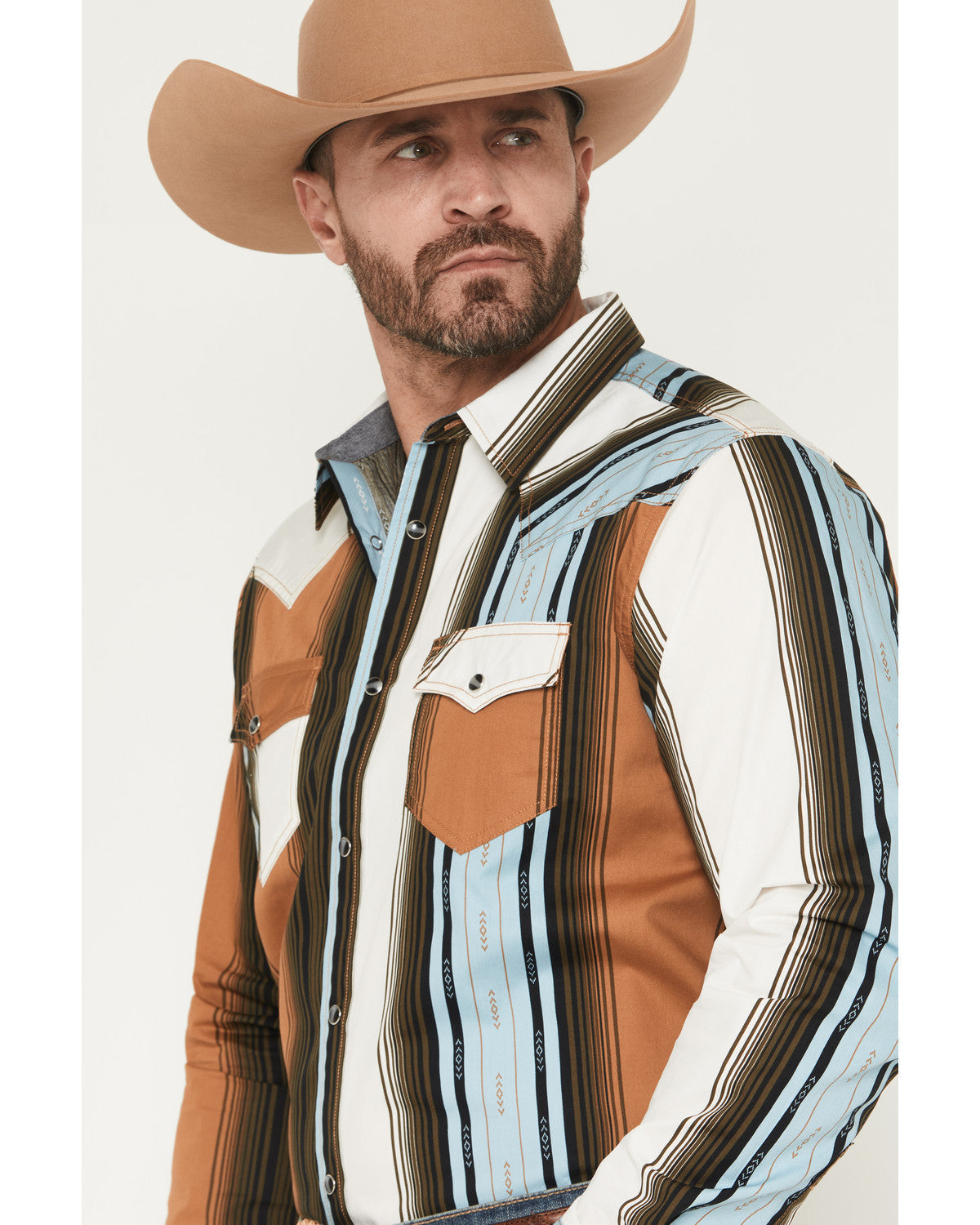 Men's Barrett Striped Long Sleeve Snap Western Shirt | Cody James Clothing
