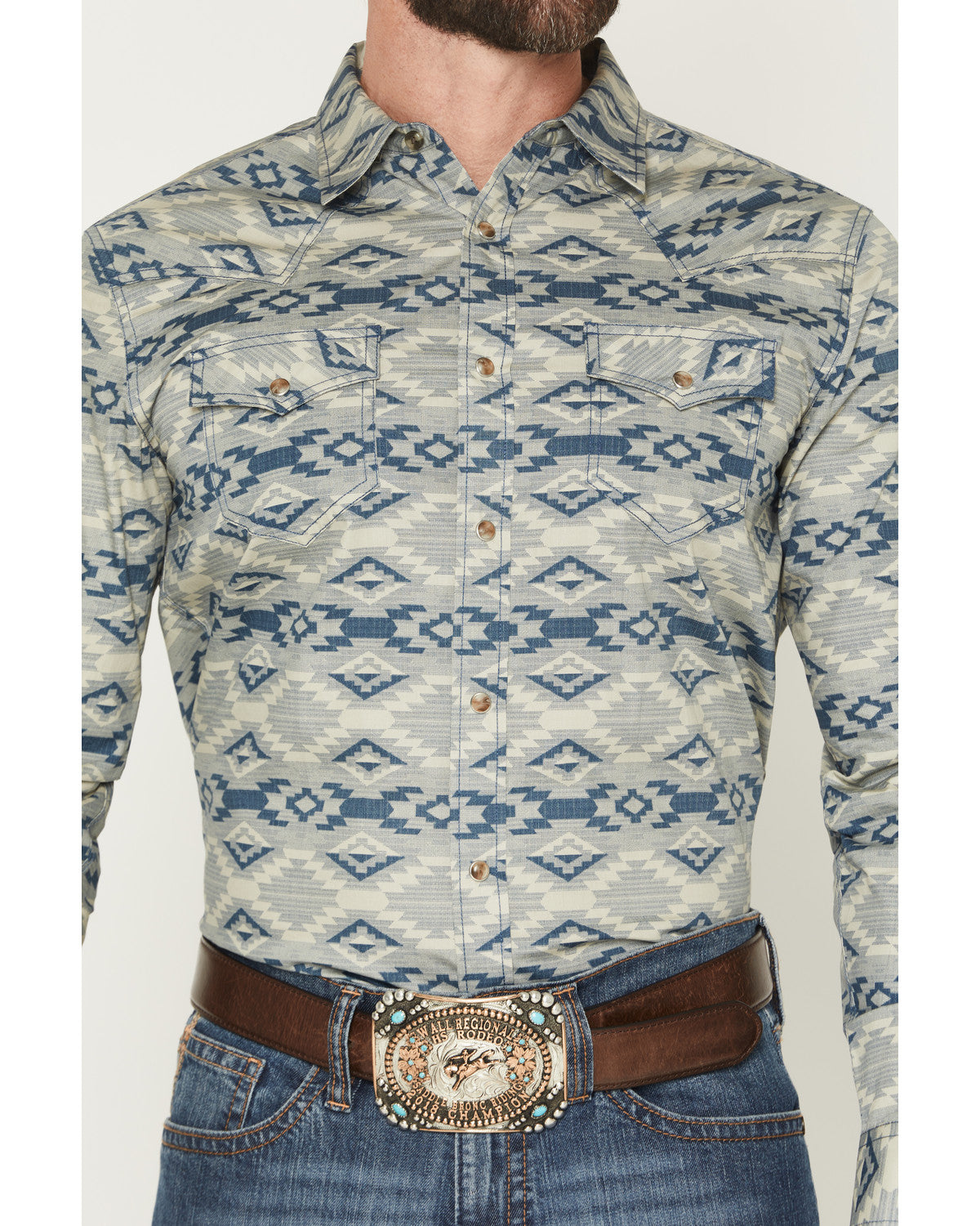 Men's Wider Southwestern Print Long Sleeve Snap Western Shi | Cody James Clothing