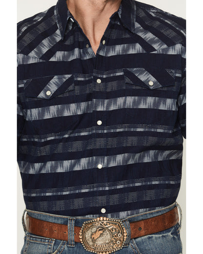 Men's Ikat Striped Short Sleeve Pearl Snap Western Shirt | Cody James Clothing