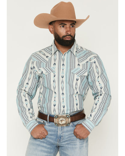 Men's Heath Southwestern Striped Long Sleeve Snap Stretch W | Cody James Clothing