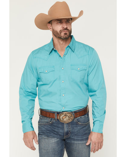Men's Rock Solid Long Sleeve Snap Western Shirt | Cody James Clothing