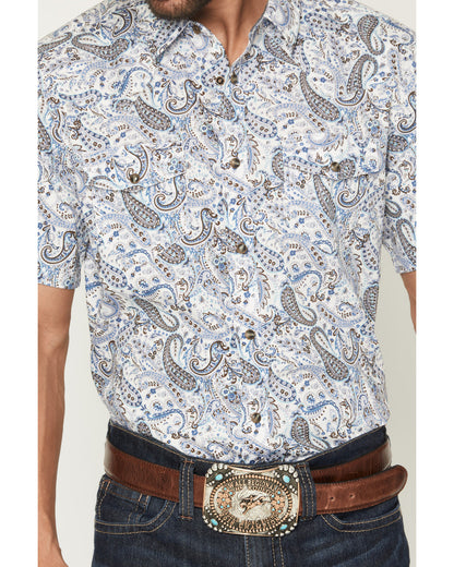 Men's Ryder Paisley Print Short Sleeve Snap Western Shirt | Cody James Clothing