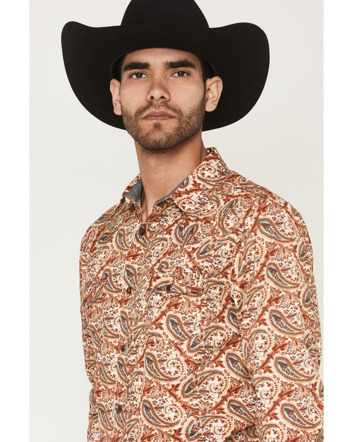 Men's Cowboy Boogie Paisley Print Long Sleeve Snap Western | Cody James Clothing