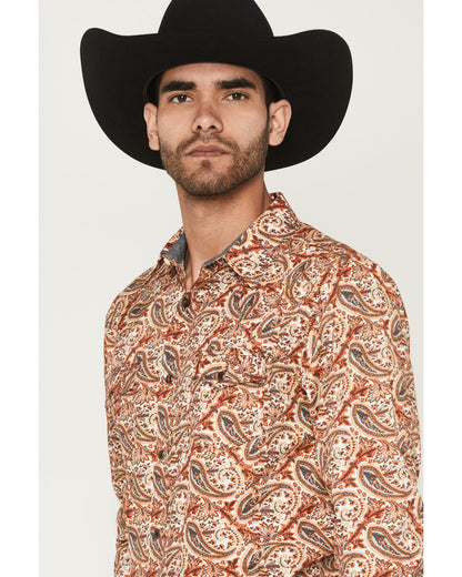 Men's Cowboy Boogie Paisley Print Long Sleeve Snap Western | Cody James Clothing