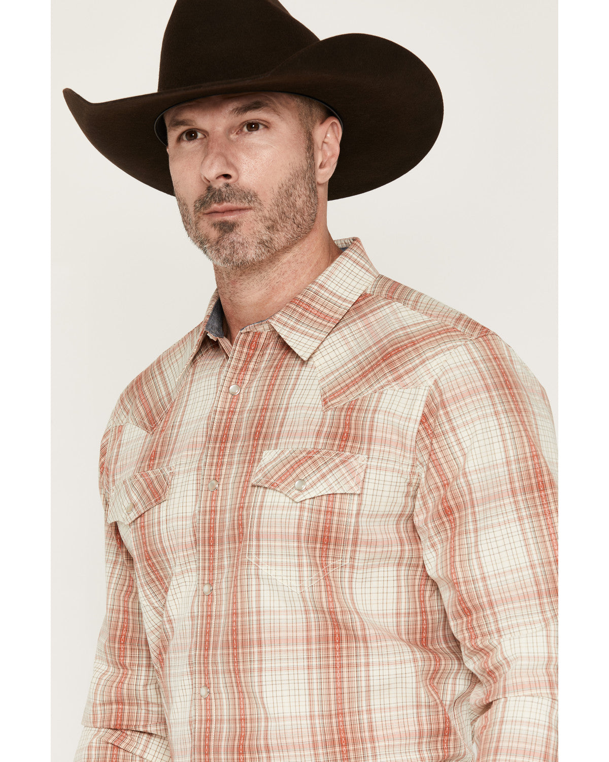 Men's Legend Dobby Plaid Print Long Sleeve Snap Western Shi | Cody James Clothing