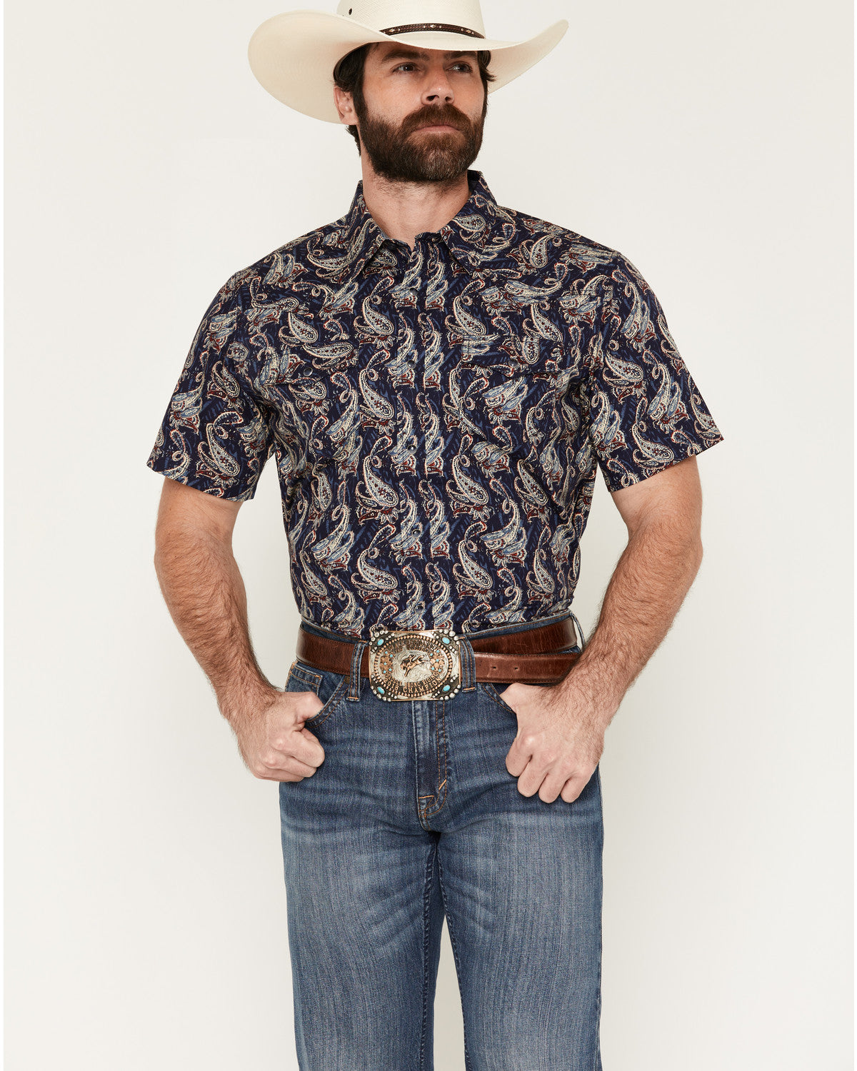 Men's Easy Livin' Paisley Print Short Sleeve Snap Western S | Cody James Clothing