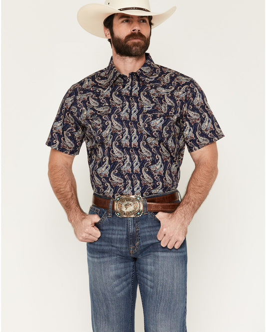 Men's Easy Livin' Paisley Print Short Sleeve Snap Western S | Cody James Clothing