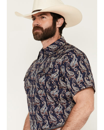 Men's Easy Livin' Paisley Print Short Sleeve Snap Western S | Cody James Clothing