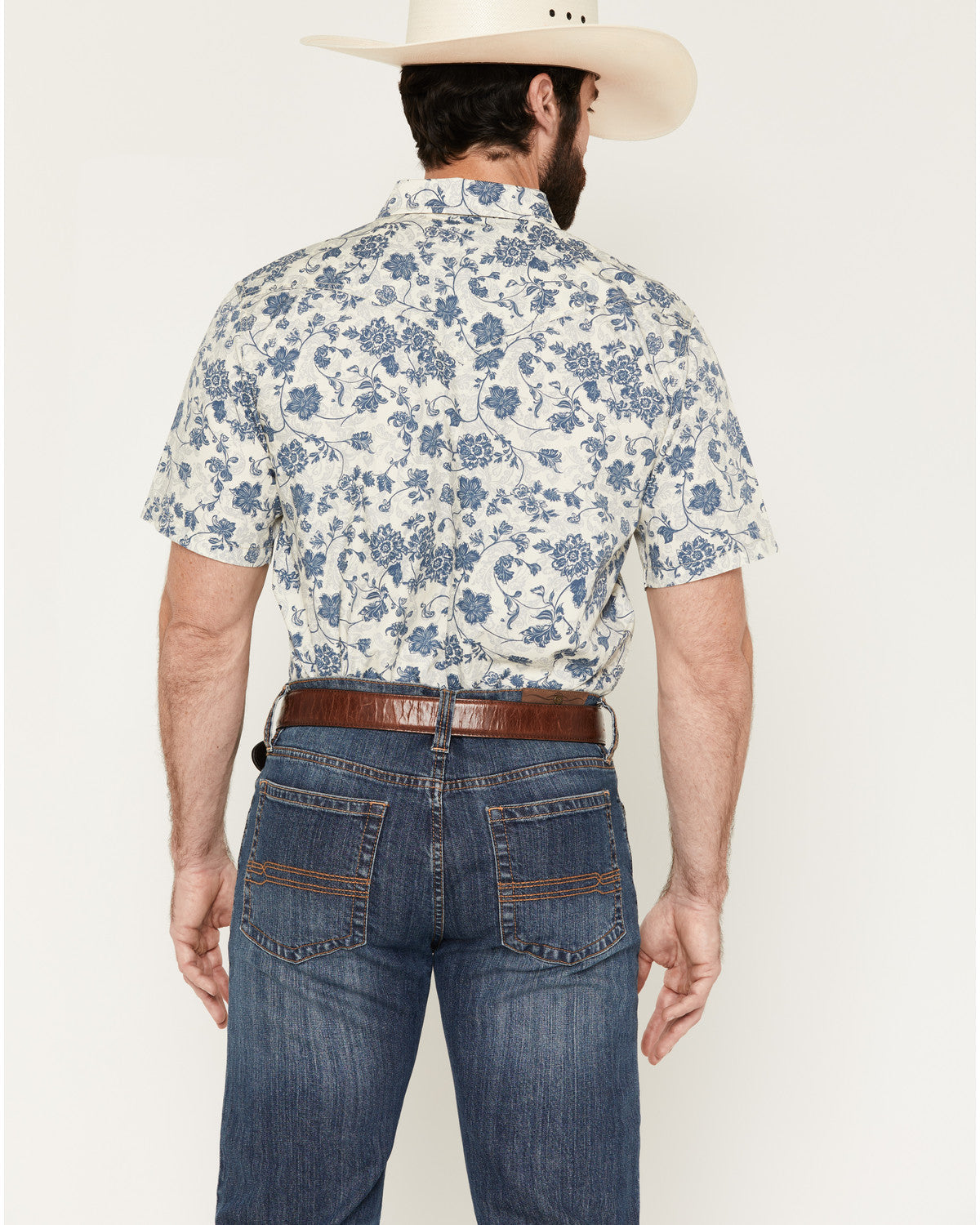 Men's Botanical Floral Print Short Sleeve Snap Western Shir | Cody James Clothing