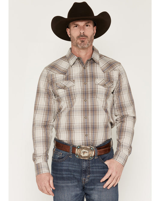 Men's Legend Dobby Plaid Print Long Sleeve Snap Western Shi | Cody James Clothing