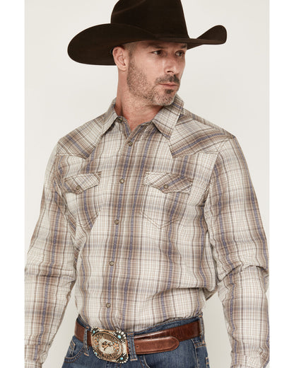 Men's Legend Dobby Plaid Print Long Sleeve Snap Western Shi | Cody James Clothing
