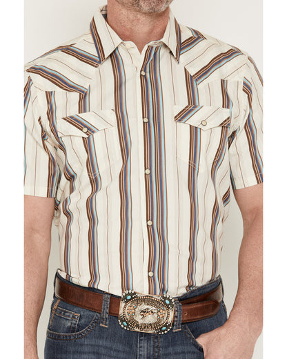 Men's Bootcutger Stripe Print Short Sleeve Snap Western Shi | Cody James Clothing