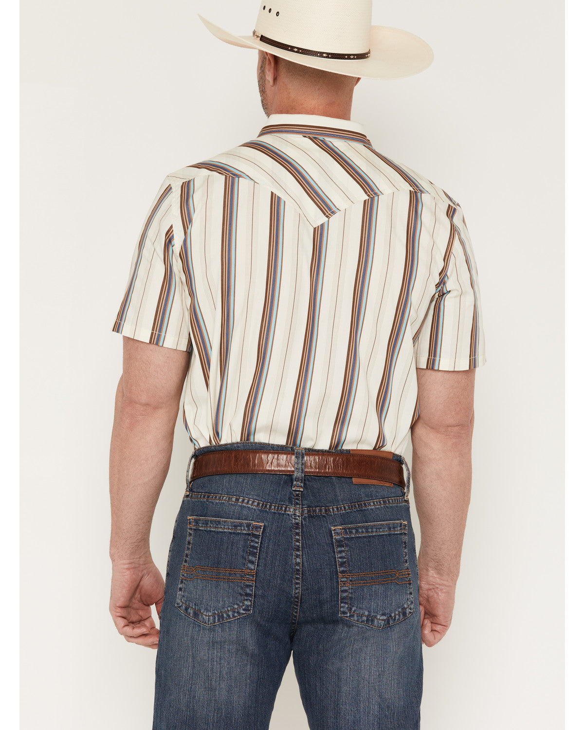 Men's Bootcutger Stripe Print Short Sleeve Snap Western Shi | Cody James Clothing