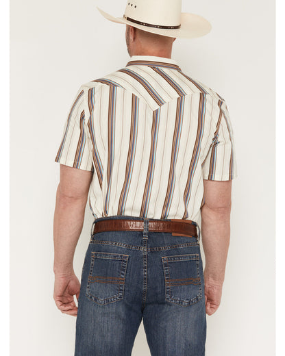 Men's Bootcutger Stripe Print Short Sleeve Snap Western Shi | Cody James Clothing