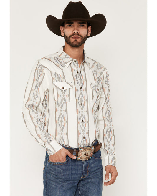 Men's Cowboy Boogie Southwestern Stripe Print Long Sleeve S | Cody James Clothing
