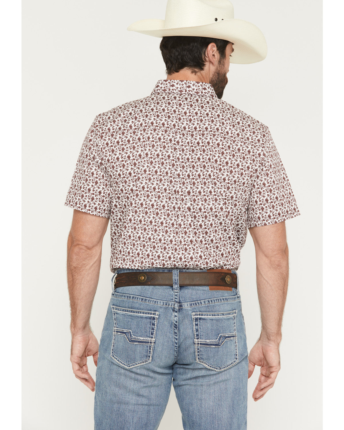 Men's Neon Moon Floral Print Short Sleeve Button-Down Stret | Cody James Clothing