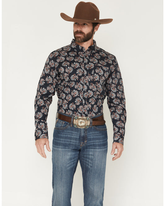 Men's Truett Paisley Print Long Sleeve Button-Down Western | Cody James Clothing