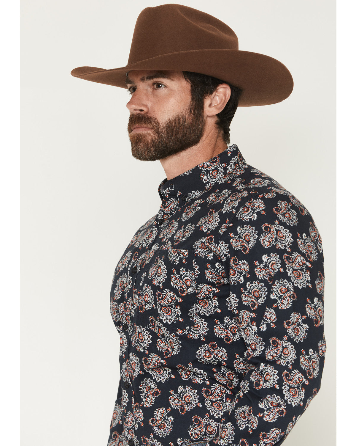 Men's Truett Paisley Print Long Sleeve Button-Down Western | Cody James Clothing
