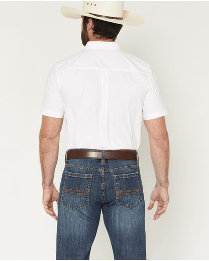 Men's Basic Solid Short Sleeve Button-Down Stretch Western | Cody James Clothing