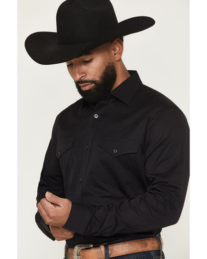 Black 1978® Men's Lawman Solid Long Sleeve Button-Down West | Cody James Clothing