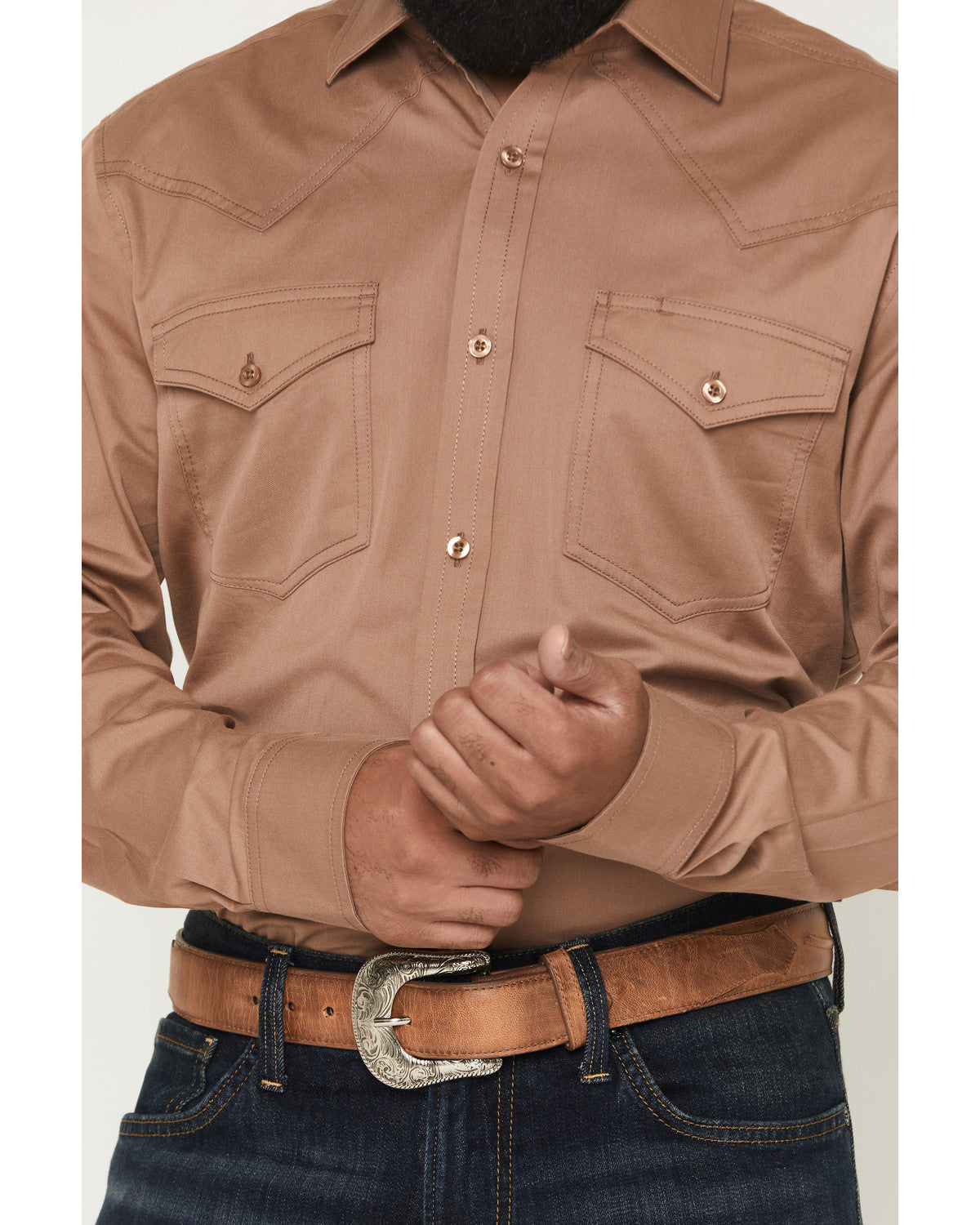Black 1978® Men's Lawman Solid Long Sleeve Button-Down West | Cody James Clothing