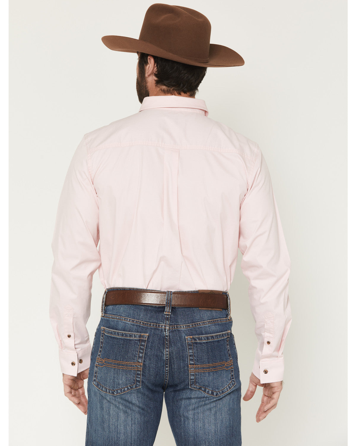 Men's Basic Solid Long Sleeve Button-Down Stretch Western S | Cody James Clothing
