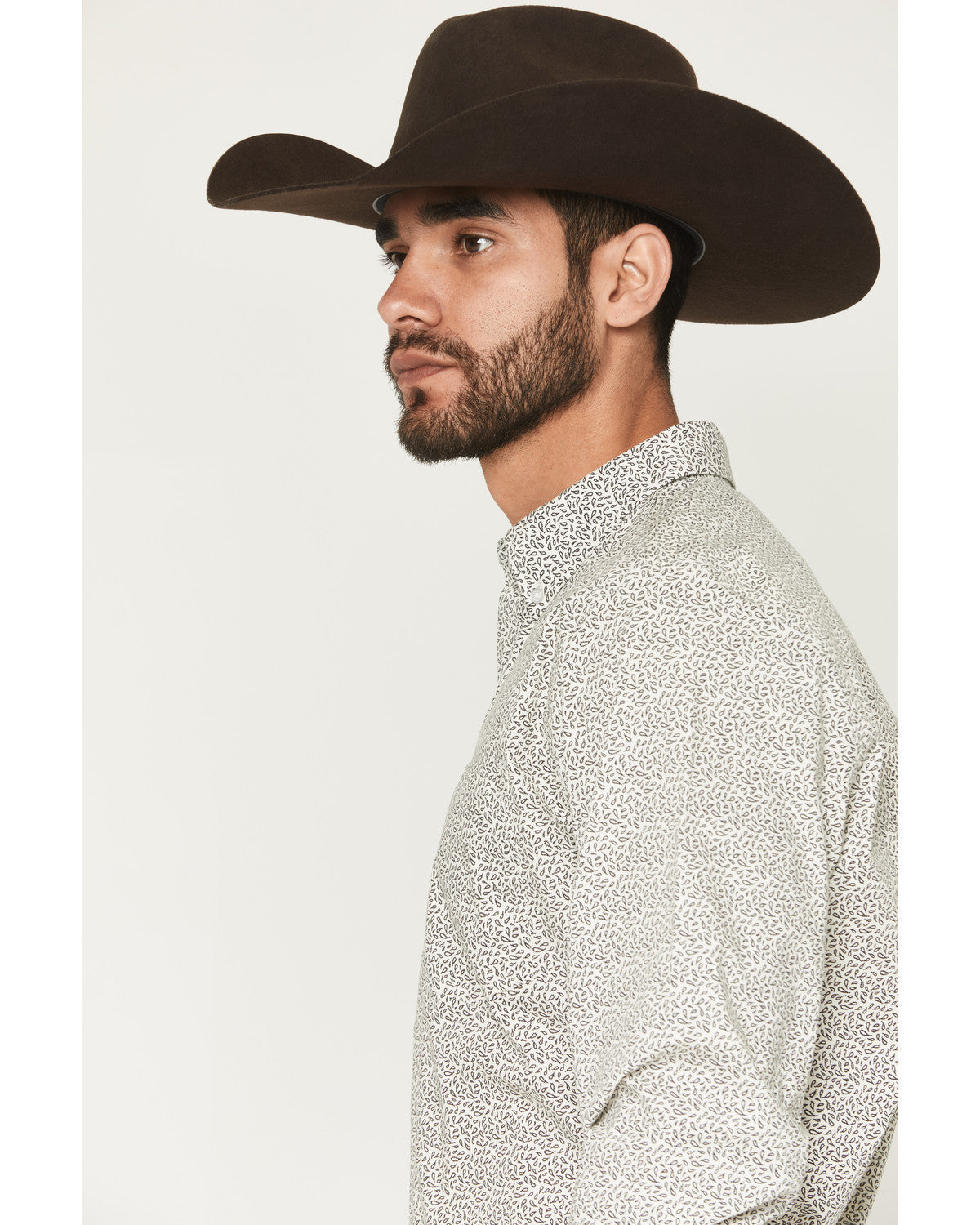 Men's Rhett Micro Paisley Print Long Sleeve Button-Down Str | Cody James Clothing