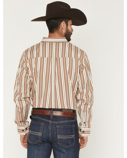 Men's Waylon Geo Stripe Print Long Sleeve Button-Down Stret | Cody James Clothing
