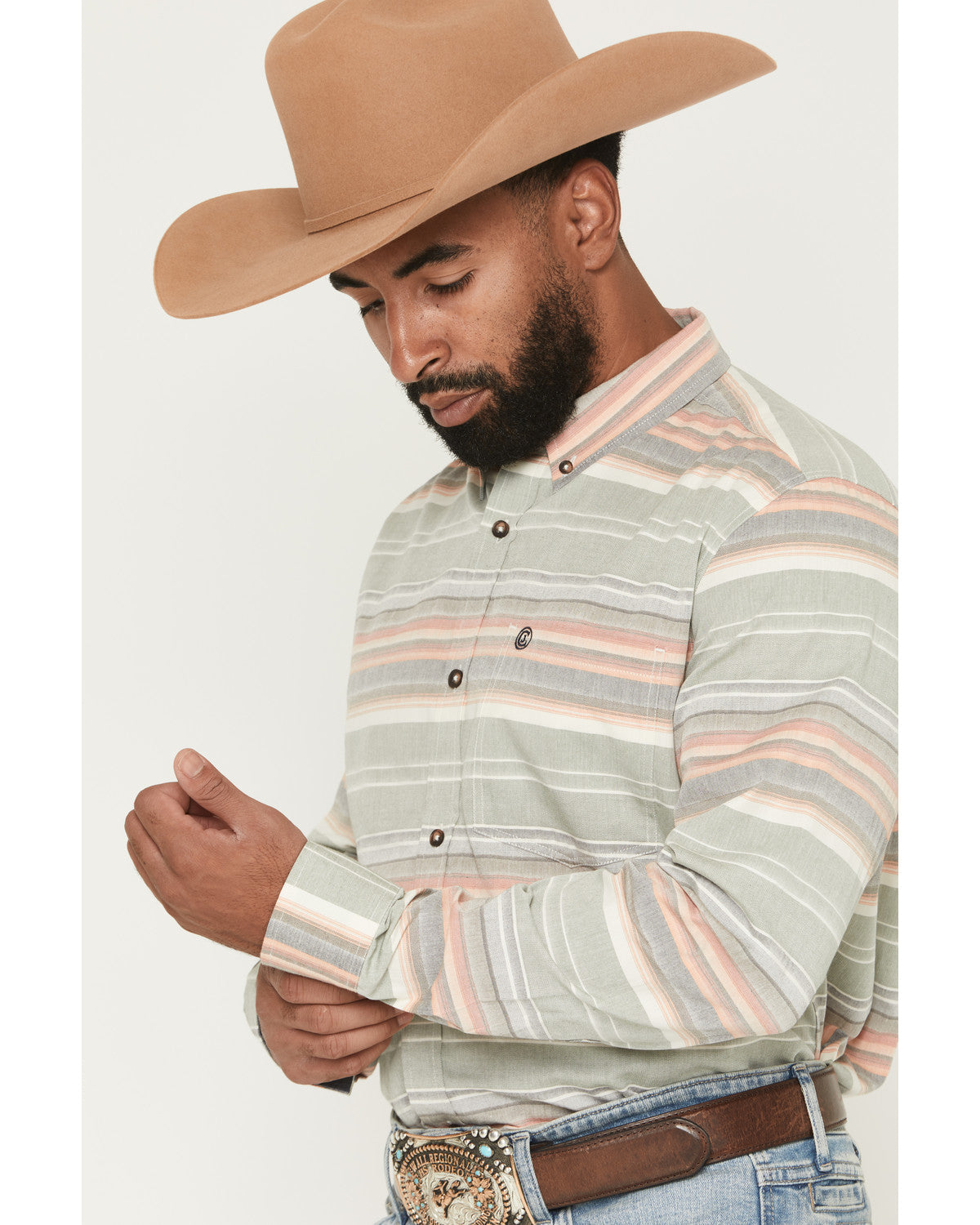 Men's Harlan Striped Print Long Sleeve Button-Down Western | Cody James Clothing