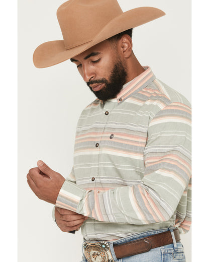 Men's Harlan Striped Print Long Sleeve Button-Down Western | Cody James Clothing