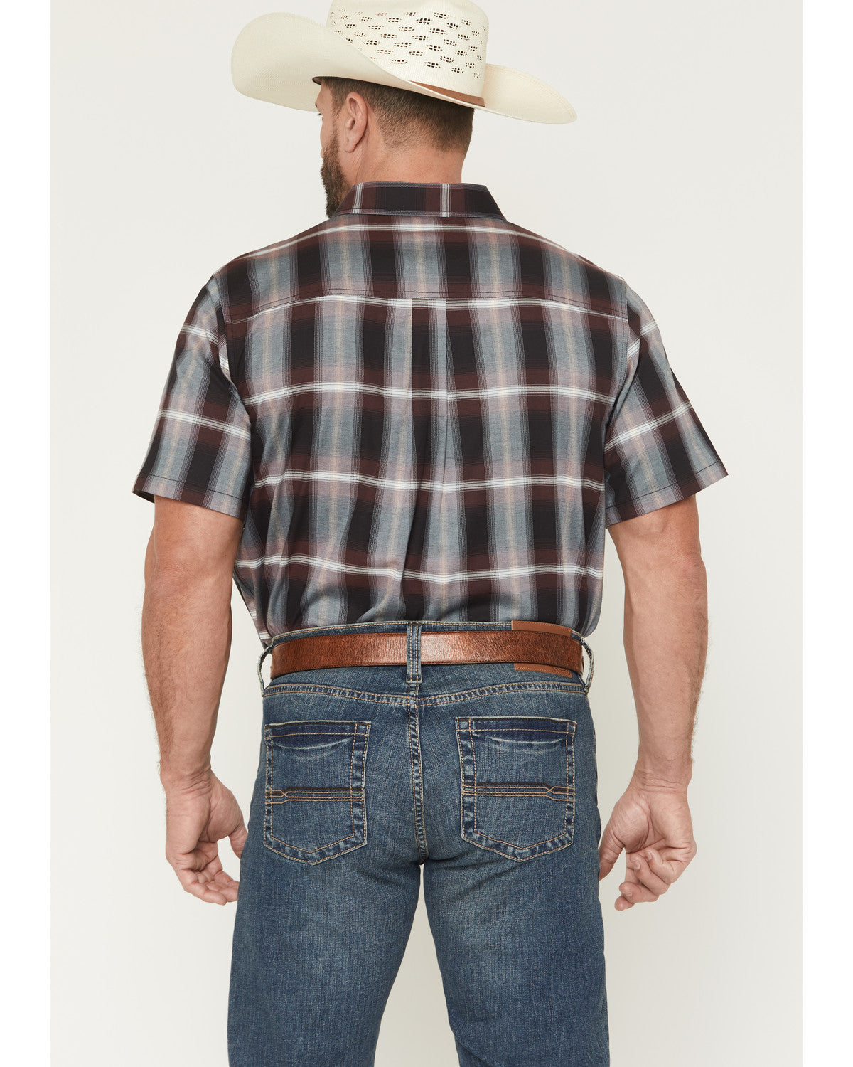 Men's Bowen Plaid Print Short Sleeve Button-Down Stretch We | Cody James Clothing