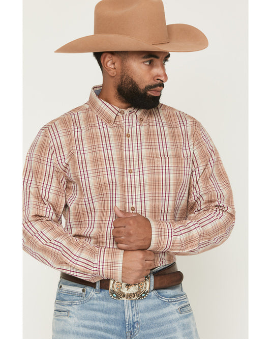 Men's Bodie Plaid Print Long Sleeve Button-Down Stretch Wes | Cody James Clothing