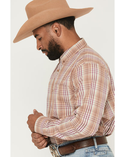 Men's Bodie Plaid Print Long Sleeve Button-Down Stretch Wes | Cody James Clothing