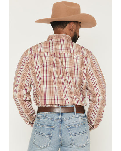 Men's Bodie Plaid Print Long Sleeve Button-Down Stretch Wes | Cody James Clothing